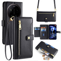 Handykette PU Leder für Xiaomi 17 Ultra Schwarz