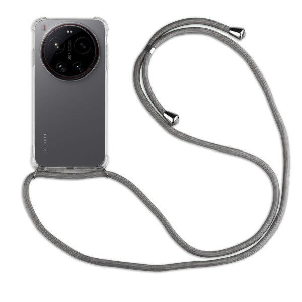 Handykett für Xiaomi 17 Ultra Hülle mit Kordel Handyhülle mit Band in Grau