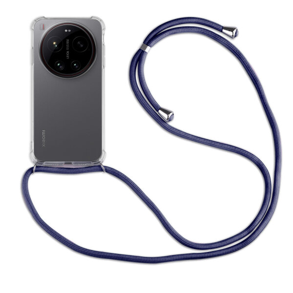 Handykett für Xiaomi 17 Ultra Hülle mit Kordel Handyhülle mit Band in Blau