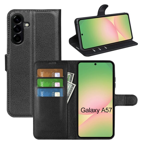 Wallet Case für Samsung Galaxy A57 Schwarz