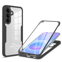 360° Hülle für Samsung A57, 360 Grad Handyhülle mit Integriertem Displayschutz Schwarz