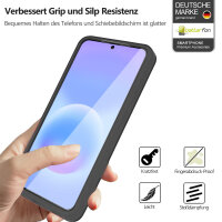 360° Hülle für Samsung A57, 360 Grad Handyhülle mit Integriertem Displayschutz Schwarz