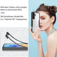 360° Hülle für Samsung A57, 360 Grad Handyhülle mit Integriertem Displayschutz Schwarz