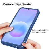 360° Hülle für Samsung A57, 360 Grad Handyhülle mit Integriertem Displayschutz Blau
