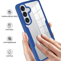 360° Hülle für Samsung A37, 360 Grad Handyhülle mit Integriertem Displayschutz Blau