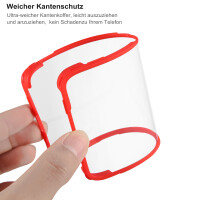 360° Hülle für Samsung A37, 360 Grad Handyhülle mit Integriertem Displayschutz Rot