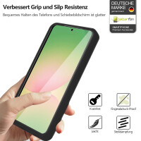 360° Hülle für Samsung A37, 360 Grad Handyhülle mit Integriertem Displayschutz Schwarz