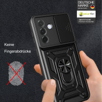 Outdoor Panzer Hülle für Samsung Galaxy A57 mit Kameraschutz Ringhalter Bumper Galaxy A57 Schwarz