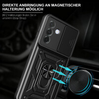 Outdoor Panzer Hülle für Samsung Galaxy A57 mit Kameraschutz Ringhalter Bumper Galaxy A57 Schwarz