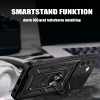 Outdoor Panzer Hülle für Samsung Galaxy A57 mit Kameraschutz Ringhalter Bumper Galaxy A57 Schwarz
