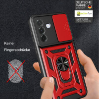Outdoor Panzer Hülle für Samsung Galaxy A57 mit Kameraschutz Ringhalter Bumper Galaxy A57 Rot