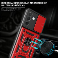 Outdoor Panzer Hülle für Samsung Galaxy A57 mit Kameraschutz Ringhalter Bumper Galaxy A57 Rot