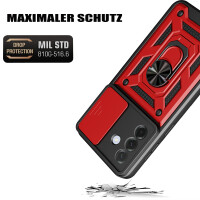 Outdoor Panzer Hülle für Samsung Galaxy A57 mit Kameraschutz Ringhalter Bumper Galaxy A57 Rot