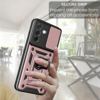 Outdoor Panzer Hülle für Samsung Galaxy A57 mit Kameraschutz Ringhalter Bumper Galaxy A57 Rosegold