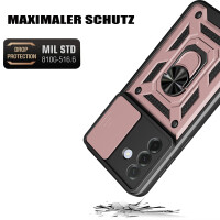 Outdoor Panzer Hülle für Samsung Galaxy A57 mit Kameraschutz Ringhalter Bumper Galaxy A57 Rosegold