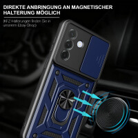 Outdoor Panzer Hülle für Samsung Galaxy A57 mit Kameraschutz Ringhalter Bumper Galaxy A57 Blau