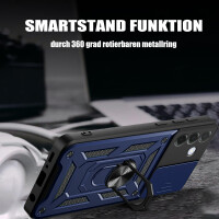 Outdoor Panzer Hülle für Samsung Galaxy A57 mit Kameraschutz Ringhalter Bumper Galaxy A57 Blau