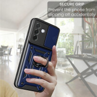 Outdoor Panzer Hülle für Samsung Galaxy A57 mit Kameraschutz Ringhalter Bumper Galaxy A57 Blau