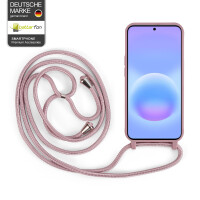 Handykette für Samsung Galaxy A57 Hanyhülle mit Band Hülle mit Kodel Smartphone Halskette Rosa