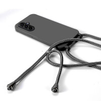 Handykette für Samsung Galaxy A57 Hanyhülle mit Band Hülle mit Kodel Smartphone Halskette Schwarz