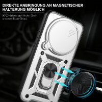 Outdoor Panzer Hülle Xiaomi 17 Ultra Handyhülle Kameraschutz Ringhalter Silber