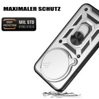 Outdoor Panzer Hülle Xiaomi 17 Ultra Handyhülle Kameraschutz Ringhalter Silber