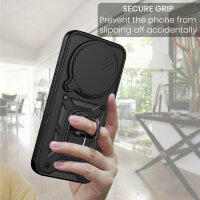 Outdoor Panzer Hülle Xiaomi 17 Ultra Handyhülle Kameraschutz Ringhalter Schwarz