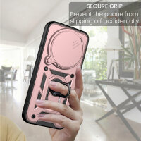 Outdoor Panzer Hülle Xiaomi 17 Ultra Handyhülle Kameraschutz Ringhalter Rosegold
