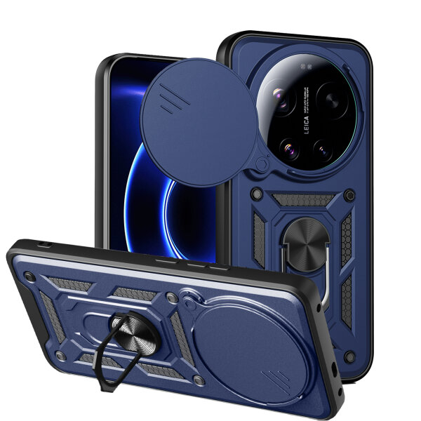 Outdoor Panzer Hülle Xiaomi 17 Ultra Handyhülle Kameraschutz Ringhalter Blau
