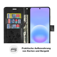 Handy Tasche für Samsung Galaxy A57 Hülle Handyhülle Klapphülle Wallet Case Schwarz
