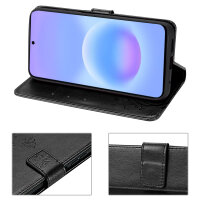 Handy Tasche für Samsung Galaxy A57 Hülle Handyhülle Klapphülle Wallet Case Schwarz