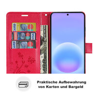 Handy Tasche für Samsung Galaxy A57 Hülle Handyhülle Klapphülle Wallet Case Rot