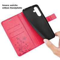Handy Tasche für Samsung Galaxy A57 Hülle Handyhülle Klapphülle Wallet Case Rot