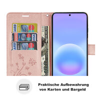 Handy Tasche für Samsung Galaxy A57 Hülle Handyhülle Klapphülle Wallet Case Rosegold