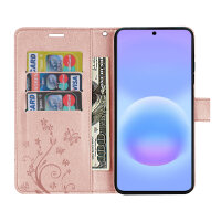 Handy Tasche für Samsung Galaxy A57 Hülle Handyhülle Klapphülle Wallet Case Rosegold