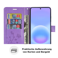 Handy Tasche für Samsung Galaxy A57 Hülle Handyhülle Klapphülle Wallet Case Lila