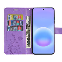 Handy Tasche für Samsung Galaxy A57 Hülle Handyhülle Klapphülle Wallet Case Lila