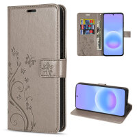 Handy Tasche für Samsung Galaxy A57 Hülle Handyhülle Klapphülle Wallet Case Grau