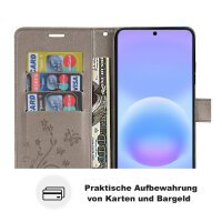 Handy Tasche für Samsung Galaxy A57 Hülle Handyhülle Klapphülle Wallet Case Grau