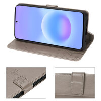 Handy Tasche für Samsung Galaxy A57 Hülle Handyhülle Klapphülle Wallet Case Grau