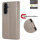 Handy Tasche für Samsung Galaxy A57 Hülle Handyhülle Klapphülle Wallet Case Grau