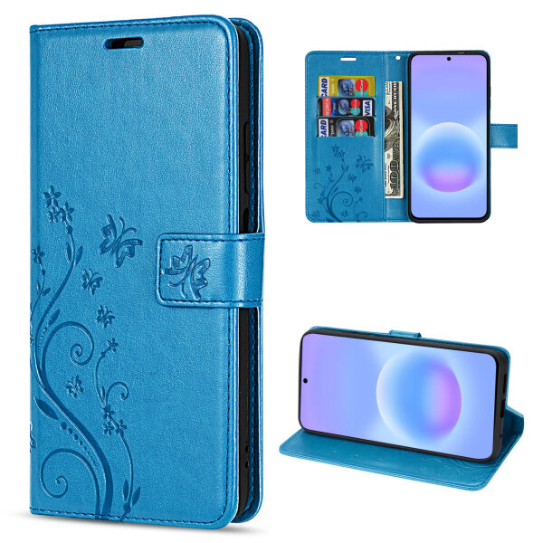 Handy Tasche für Samsung Galaxy A57 Hülle Handyhülle Klapphülle Wallet Case Blau