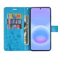 Handy Tasche für Samsung Galaxy A57 Hülle Handyhülle Klapphülle Wallet Case Blau