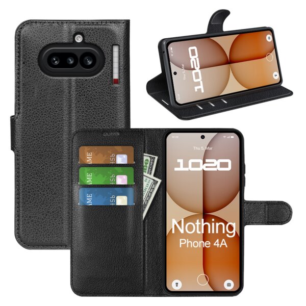 Wallet Case für Nothing Phone 4A Schwarz