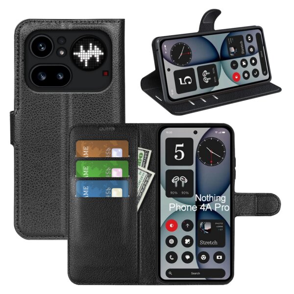 Wallet Case für Nothing Phone 4A Pro Schwarz
