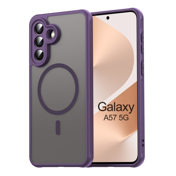 Handyhülle für Samsung Galaxy A57 Magnet Case Schutzhülle Kratzfest in Lila
