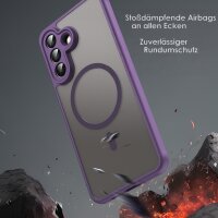Handyhülle für Samsung Galaxy A57 Magnet Case Schutzhülle Kratzfest in Lila