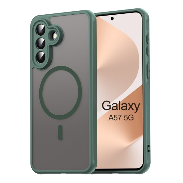 Handyhülle für Samsung Galaxy A57 Magnet Case Schutzhülle Kratzfest in Grün