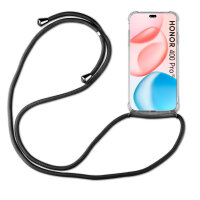 Handykette für Honor 400 Pro Handyhülle mit Band Case Hülle mit Kordel Handy Tasche Schwarz