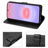 Handy Tasche für Samsung Galaxy A37 / A36 Hülle Handyhülle Klapphülle Wallet Case Schwarz